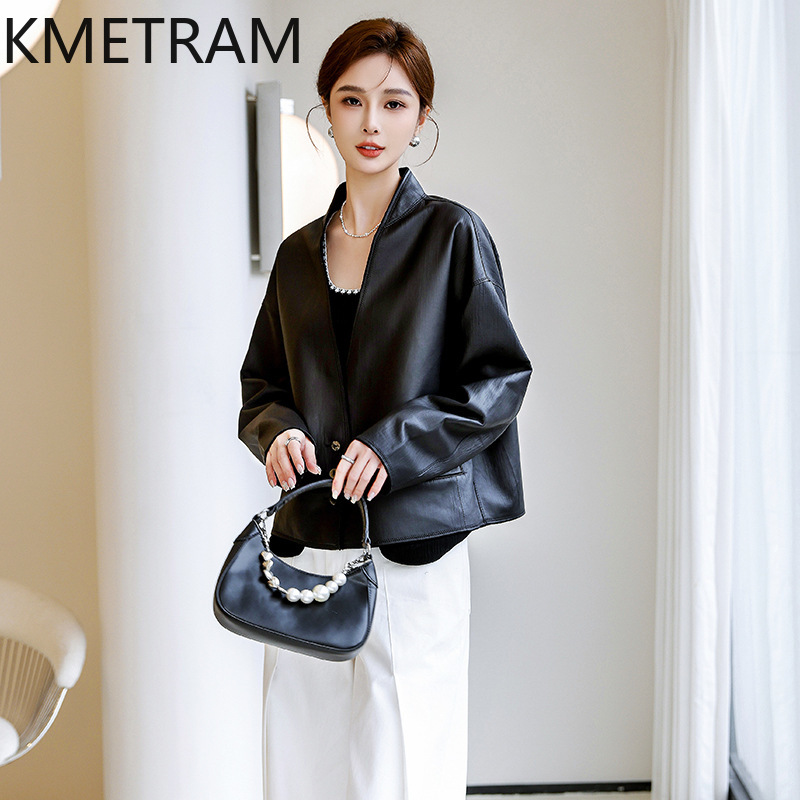 Winter Clothing Layers - KMETRAM Giacca in Vera Pelle di