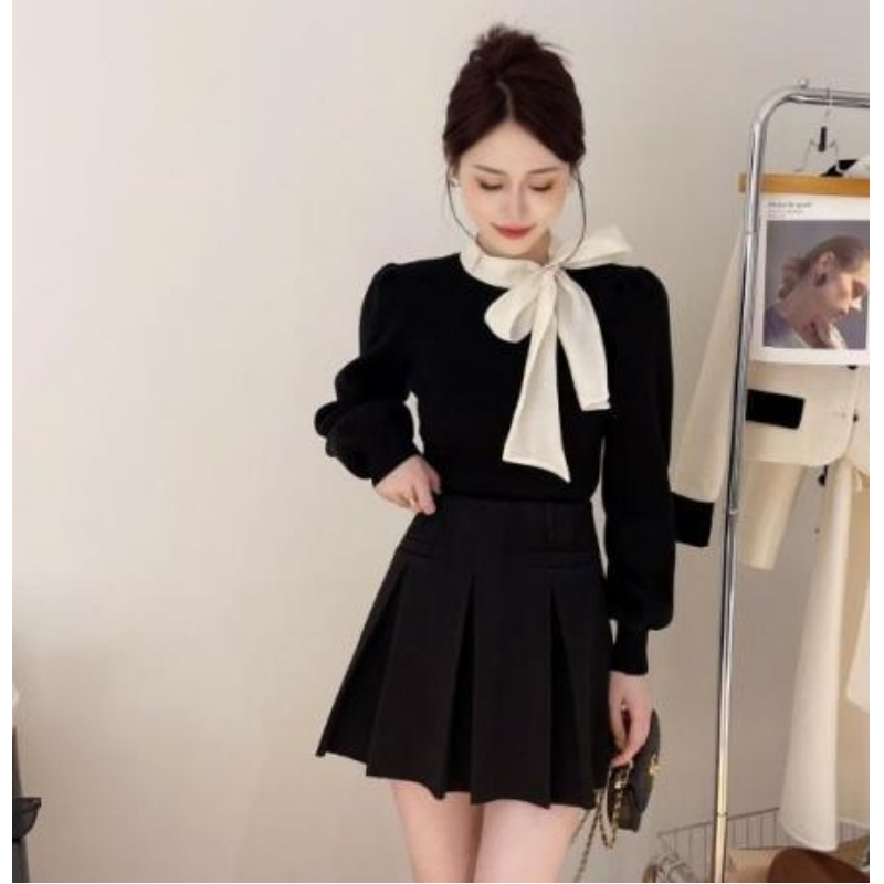 Winter Clothing Line - Primavera Autunno Donna Graceful Bowknot Top