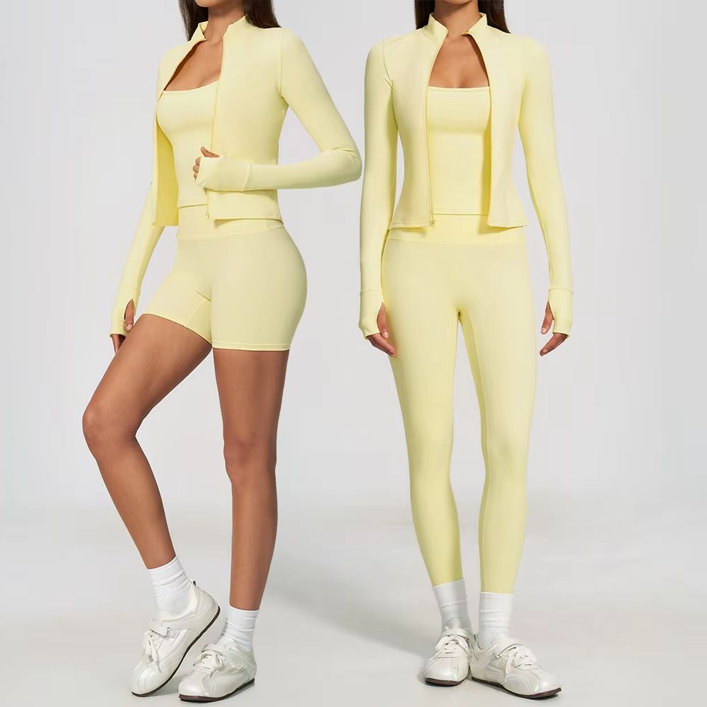 Winter Yoga Clothing - Set Yoga da Donna 3 Pezzi,