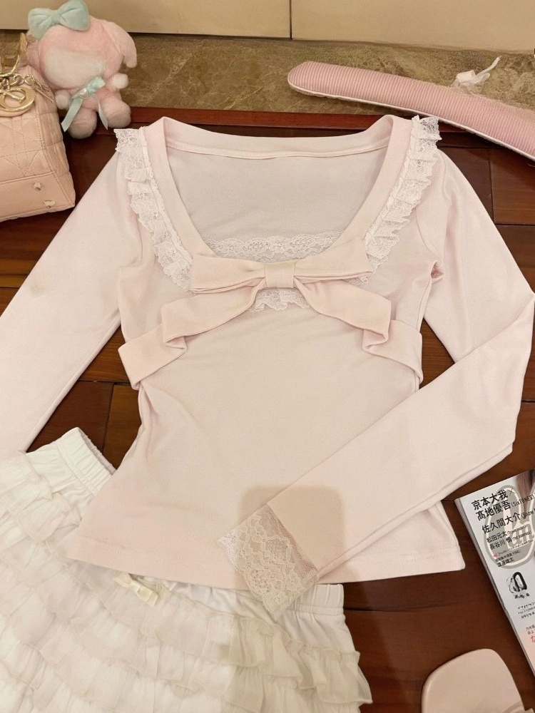 2026 Top in pizzo a maniche lu - Winter Clothing Layers recensione e prezzo