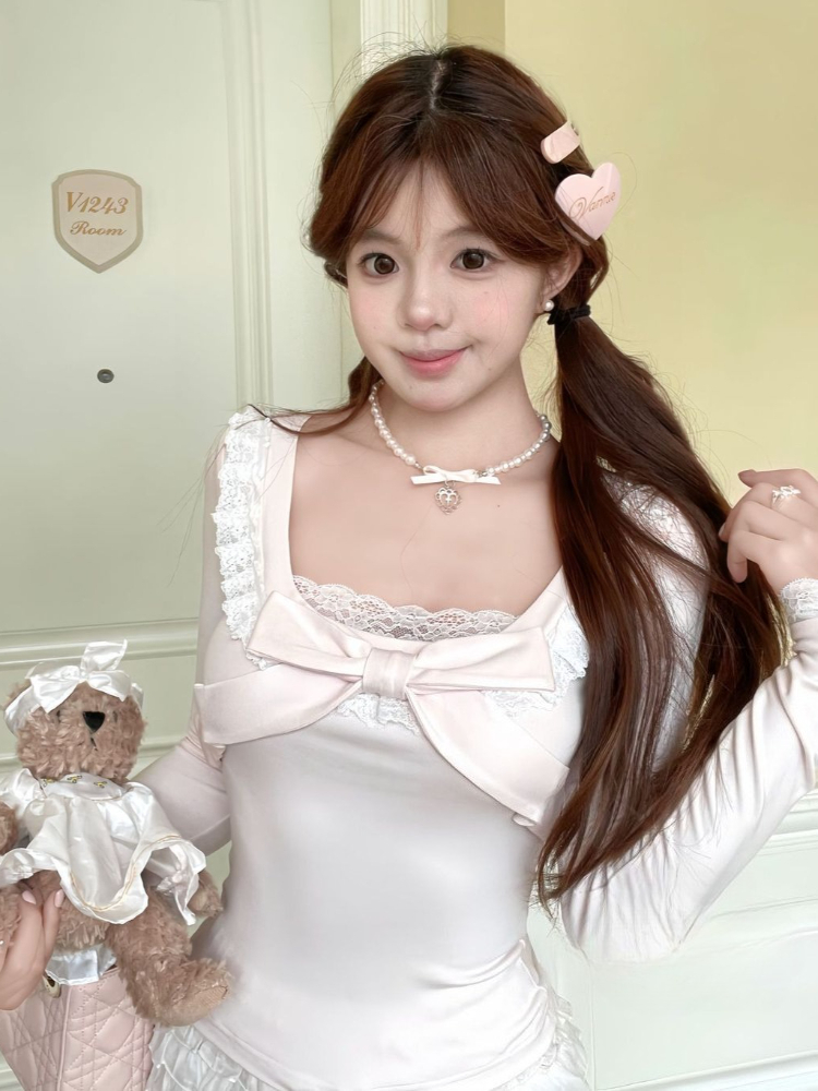 2026 Top in pizzo a maniche lu - Winter Clothing Layers recensione e prezzo