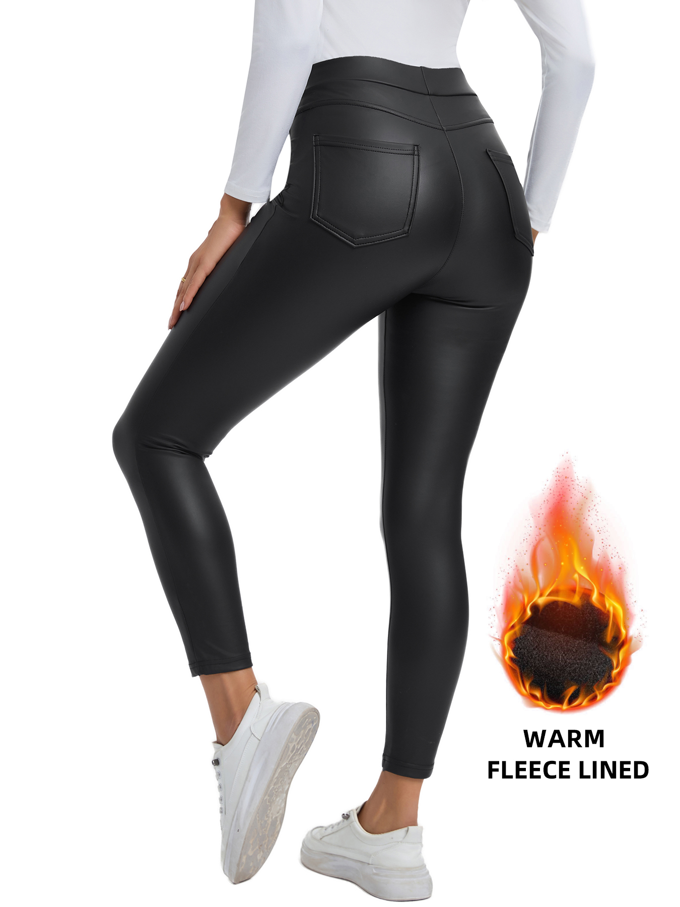 Leggings in pelle a vita alta  - Winter Clothing Layers recensione e prezzo